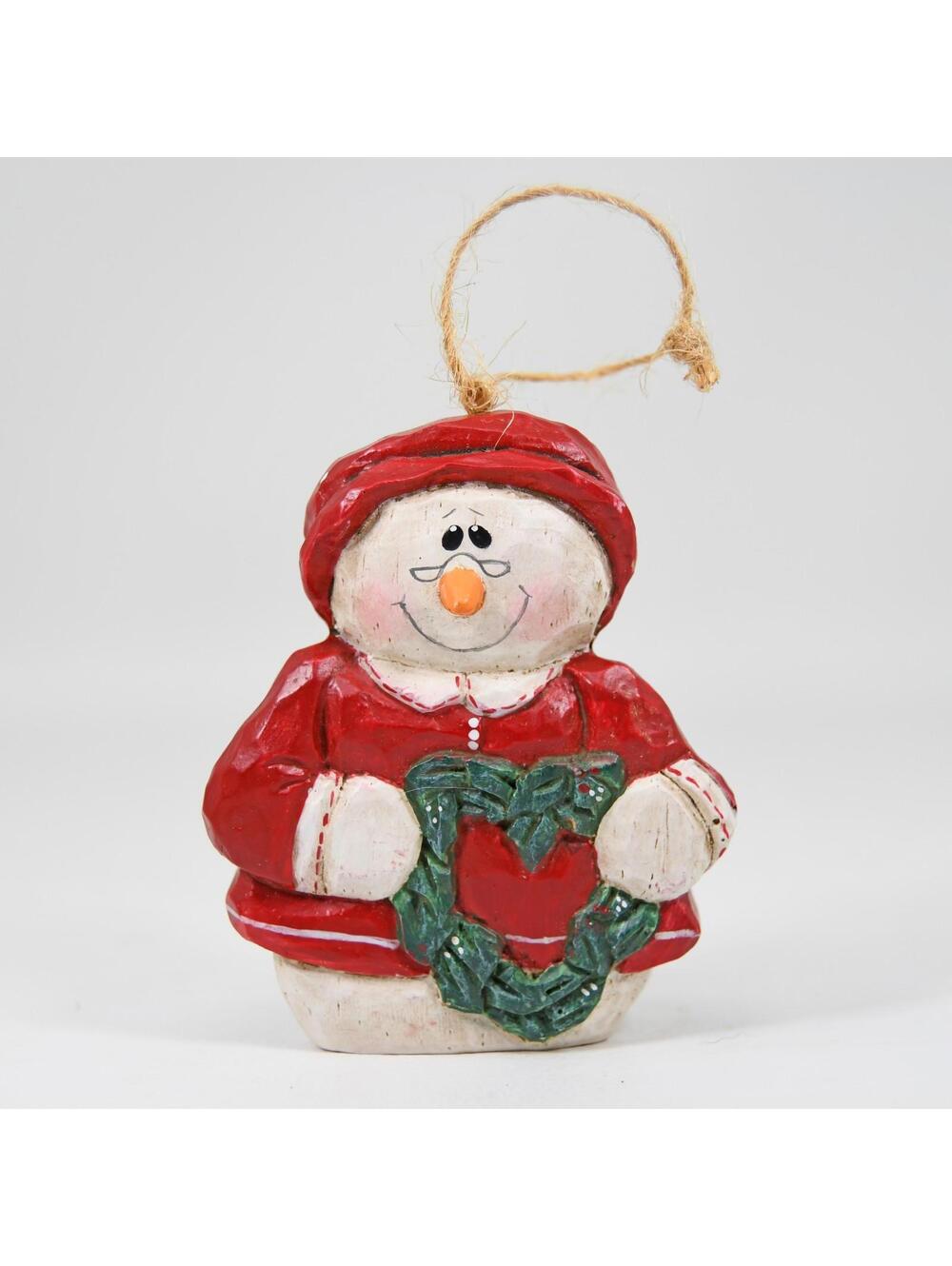 Eddie Walker Snowman Christmas Ornament Midwest of Cannon Falls Vintage 3"